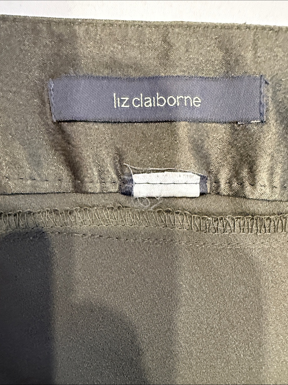 Liz Claiborne Bronze Satin Tiered Maxi Skirt Large Boho Chic - Picture 2 of 4